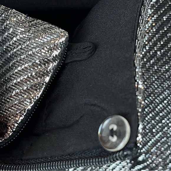 NWT H&M Conscious Silver Metallic Mini Skirt Size 14 - Picture 10 of 14